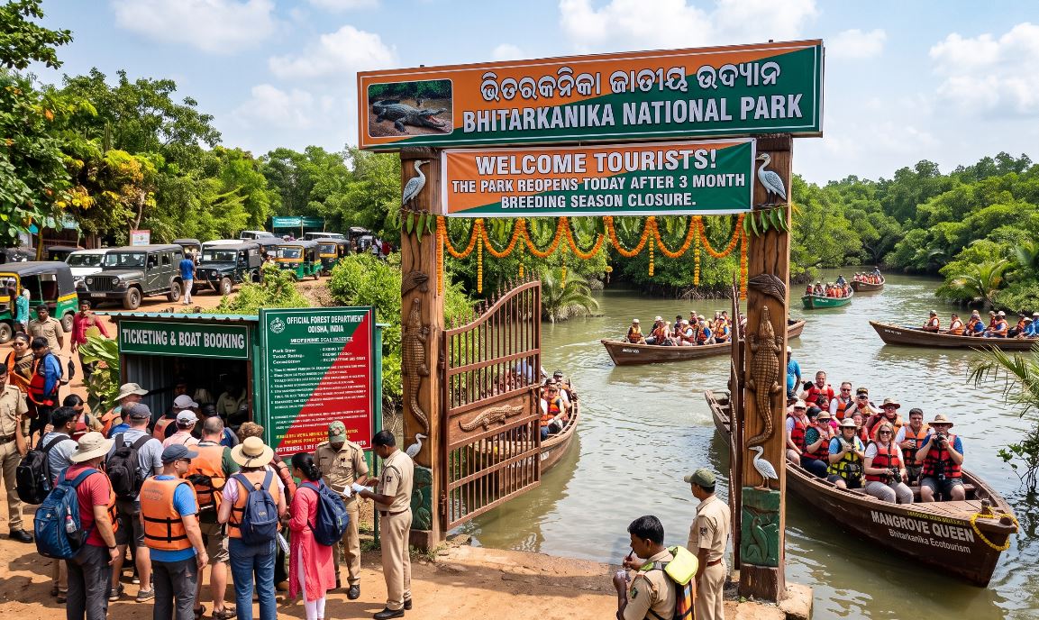 Bhitarkanika National Park Reopens to Tourists After Three-Month Breeding Season Closure